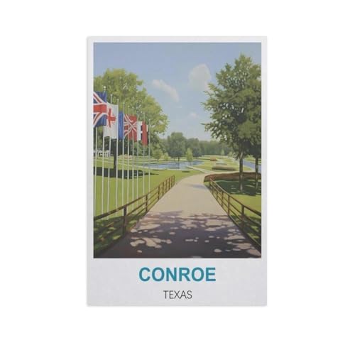 Conroe, Texas，Puzzle 1000 Teile Papier Puzzle Erwachsene Kinder Lernspielzeug Familie Dekompressionsspiel（38x26cm）-GF77 von YYHMKBYY