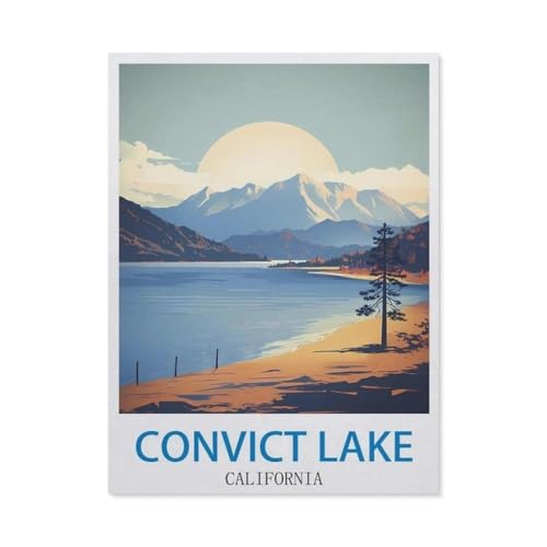 Convict Lake, Kalifornien，Puzzles 1000 Teile für Erwachsene, Klassische Puzzle Kinder Puzzle Herausfordernde Und Schwierige Rätsel für Erwachsene Und Jugendliche（38x26cm）-EE5 von YYHMKBYY
