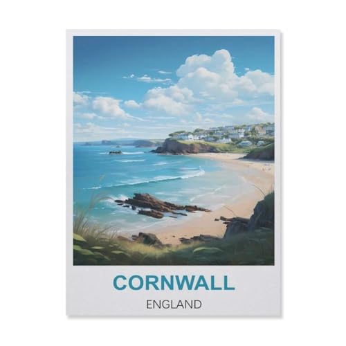 Cornwall England，1000 Stück Erwachsene Papier Landschaft Puzzles Für Kinder Lernspielzeug Geschenke（50x70cm）-FG19 von YYHMKBYY