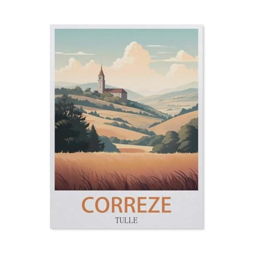 Correze,Tüll，Puzzles 1000 Teile für Erwachsene, Klassische Puzzle Jungen Mädchen Puzzle für Kinder Teenager Lernspiel Spielzeug（50x70cm）-GO52 von YYHMKBYY