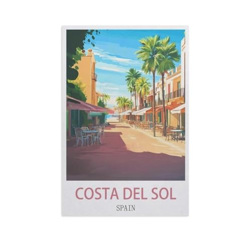 Costa del Sol, Spanien，Papier Puzzle 1000 Stück Adult Toys Dekompressionsspiel（38x26cm）-FZ18 von YYHMKBYY