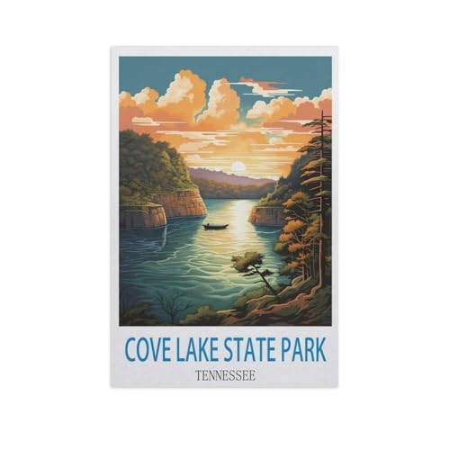 Cove Lake State Park, Tennessee，Puzzles für Erwachsene 1000 Teile, Klassische Puzzle Puzzle Schwierig für Erwachsene Teenager Freizeit Spaß Spiel Spielzeug （75x50cm）-GD53 von YYHMKBYY
