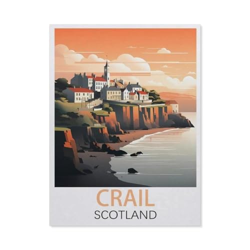 Crail, Schottland, für Kinder, 1000 Teile, Holz, Puzzle, DIY, lässig, für Erwachsene und Jugendliche, einzigartiges Geschenk (75 x 50 cm) -DL53 von YYHMKBYY