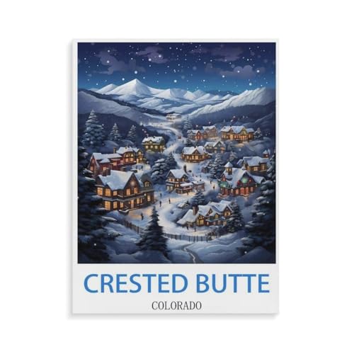 Crested Butte Colorado，3D Puzzle 1000 Stück, Holz Montiert DIY Puzzle Montage Spielzeug Für Kinder, Holz Puzzle Holz Geschenk（75x50cm）-O59 von YYHMKBYY