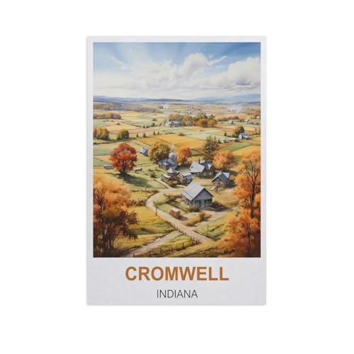 Cromwell, Indiana，Puzzles 1000 Teile für Erwachsene, Klassische Puzzle Jungen Mädchen Puzzle für Kinder Teenager Lernspiel Spielzeug（75x50cm）-GH92 von YYHMKBYY
