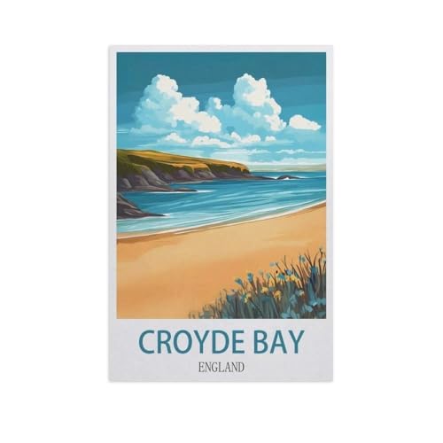 Croyde Bay, England，Puzzle 1000 Teile,Intellektuelle Entwicklung Pädagogisches Nach Hause Interessante Dekompression Brain Challenge Puzzle Für Jugendliche Kinder（38x26cm）-FX78 von YYHMKBYY