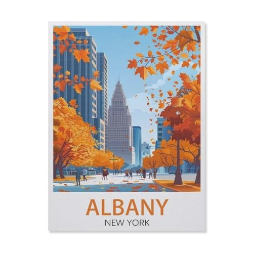 DP44 Puzzle für Erwachsene, Albany City, Teenager, Jungen, Mädchen, schwierig, herausforderndes Puzzle für Partyspiele, Kinder, Familie, Freunde, 50 x 70 cm, 1000 Teile DP44 Puzzle für Erwachsene, Albany City, Teenager, Jungen, Mädchen, schwierig, herausforderndes Puzzle für Partyspiele, Kinder, Familie, Freunde, 50 x 70 cm, 1000 Teile von YYHMKBYY