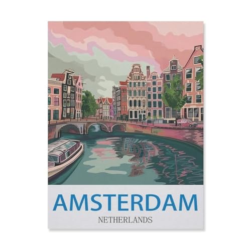 DP47 Puzzle für Erwachsene, Amsterdam, Niederlande, Teenager, Jungen, Mädchen, Puzzle, Premium-Qualität, Spaß, Familie, herausfordernde Puzzles zum Geburtstag, 75 x 50 cm, 1000 Teile DP47 Puzzle für Erwachsene, Amsterdam, Niederlande, Teenager, Jungen, Mädchen, Puzzle, Premium-Qualität, Spaß, Familie, herausfordernde Puzzles zum Geburtstag, 75 x 50 cm, 1000 Teile von YYHMKBYY