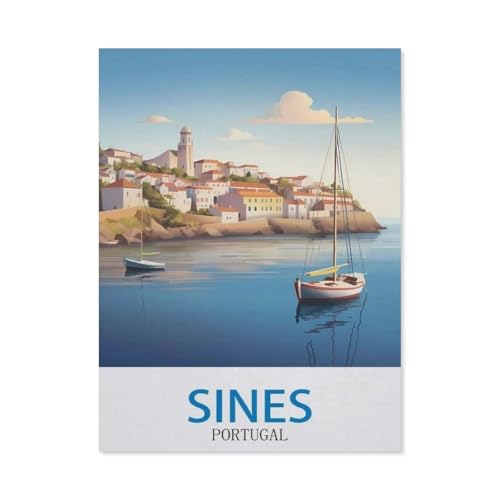DY84 Puzzle, 1000 Teile für Erwachsene, Sines Portugal, Teenager, Jungen, Mädchen, schwierig, herausforderndes Puzzle für Partyspiele, Kinder, Familie, Freunde (50 x 70 cm) von YYHMKBYY