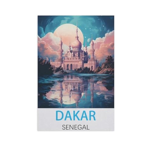 Dakar, Senegal，Puzzle 1000 Teile Holz Puzzle Geeignet Für Erwachsene Kinder Familien Stressabbau Puzzlespiele（75x50cm）-FO19 von YYHMKBYY