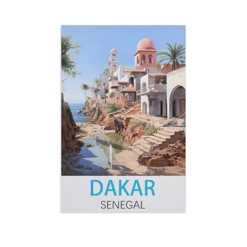 Dakar Senegal，Puzzle 1000 Teile,Intellektuelle Entwicklung Pädagogisches Nach Hause Interessante Dekompression Brain Challenge Puzzle Für Jugendliche Kinder（38x26cm）-FQ45 von YYHMKBYY