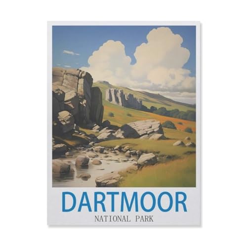 Dartmoor Nationalpark, Puzzle, 1000 Teile, klassisches Puzzle, Lernspiele, Spielzeug, bestes Geschenk für Erwachsene und Kinder (38 x 26 cm), FE49 von YYHMKBYY