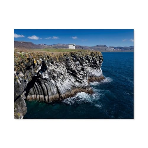 Der Leuchtturm von Arnastapi，Puzzles, 1000-teiliges Puzzle Für Erwachsene Und Kinder Ab 10 Jahren（75x50cm）-AU3 von YYHMKBYY