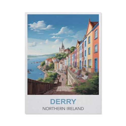 Derry, Nordirland，Puzzles 1000 Teile für Erwachsene, Klassische Puzzle Jungen Mädchen Puzzle für Kinder Teenager Lernspiel Spielzeug（75x50cm）-EN71 von YYHMKBYY