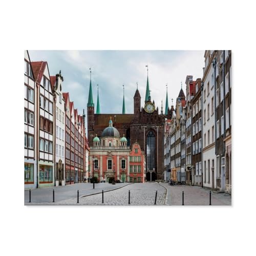 Die Marienkirche von Danzig，Für Erwachsene Familie Stress Relief Puzzle Spielzeug - Familie Spaß Herausforderung Spielzeug - 1000 Teile Puzzle（75x50cm）-AY76 von YYHMKBYY