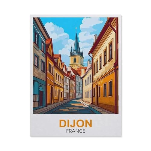 Dijon Frankreich，Puzzle 1000 Teile Holz Puzzle Erwachsene Kinder Lernspielzeug Familie Dekompressionsspiel（75x50cm）-FA23 von YYHMKBYY