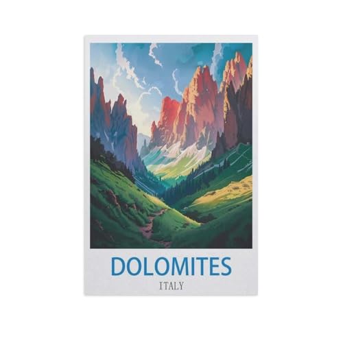 Dolomiten, Italien，1000 Stück Erwachsene Papier Landschaft Puzzles Für Kinder Lernspielzeug Geschenke（38x26cm）-GC18 von YYHMKBYY