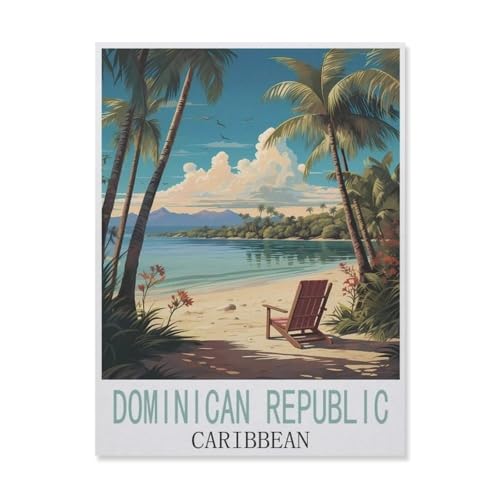 Dominikanische Republik Karibik，1000 Stück Erwachsene Papier Landschaft Puzzles Für Kinder Lernspielzeug Geschenke（38x26cm）-FJ87 von YYHMKBYY