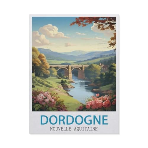 Dordogne Nouvelle Aquitaine，Papier Puzzle 1000 Teile Spielzeug Für Erwachsene Dekompressionsspiel（38x26cm）-GO58 von YYHMKBYY