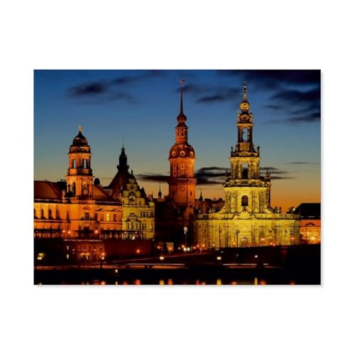Dresden，1000 Teile Puzzles, Holz Craft, Hochwertiges Modernes Puzzle, DIY, Für Erwachsene Und Kinder Ab 12 Jahren（75x50cm）-AZ20 von YYHMKBYY