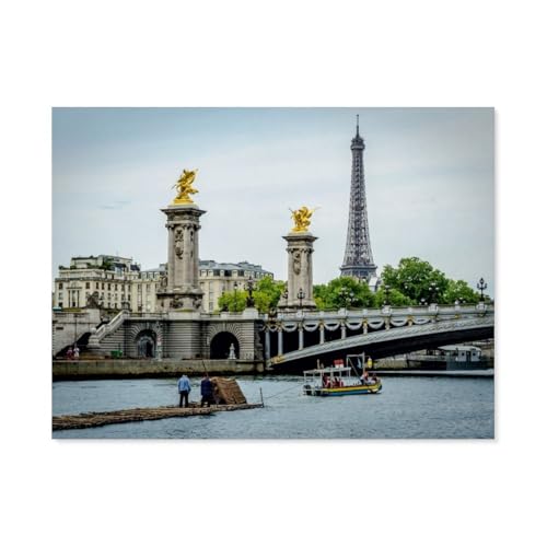 Durch Paris auf einem Holzfloß，Puzzles 1000 Teile für Erwachsene, Klassische Puzzle Jungen Mädchen Puzzle für Kinder Teenager Lernspiel Spielzeug（50x70cm）-AR83 von YYHMKBYY
