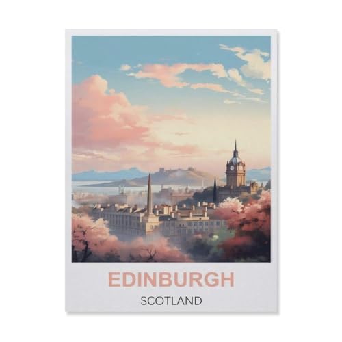 Edinburgh Schottland, Puzzle-Spiele, 1000 Teile, Papierpuzzle, geeignet für Erwachsene, Kinder, Familien, Stressabbau, Puzzle-Spiele (50 x 70 cm), FI13 von YYHMKBYY