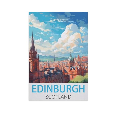 Edinburgh Schottland，Papier Puzzle 1000 Teile Spielzeug Für Erwachsene Dekompressionsspiel（38x26cm）-FW24 von YYHMKBYY
