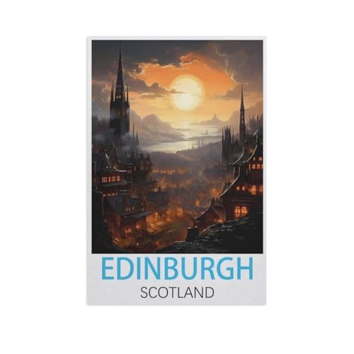 Edinburgh Schottland，Puzzles 1000 Teile für Erwachsene, Klassische Puzzle Jungen Mädchen Puzzle für Kinder Teenager Lernspiel Spielzeug（75x50cm）-FU72 von YYHMKBYY