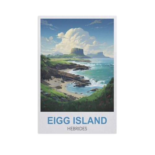 Eigg Island Hebriden，Puzzles 1000 Stück Puzzles Für Erwachsene Kinder Klassisches Familienpuzzle Indoor DIY Spielzeug Geburtstagsgeschenk（38x26cm）-GK99 von YYHMKBYY
