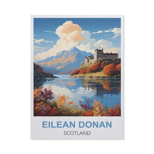 Klassisches Puzzle 3D Puzzle DIY Kit Holz Spielzeug Einzigartiges Geschenk，Eilean Donan, Schottland，Klassisches Puzzle 3D Puzzle DIY Kit Holz Spielzeug Einzigartiges Geschenk（75x50cm）-EN51 von YYHMKBYY