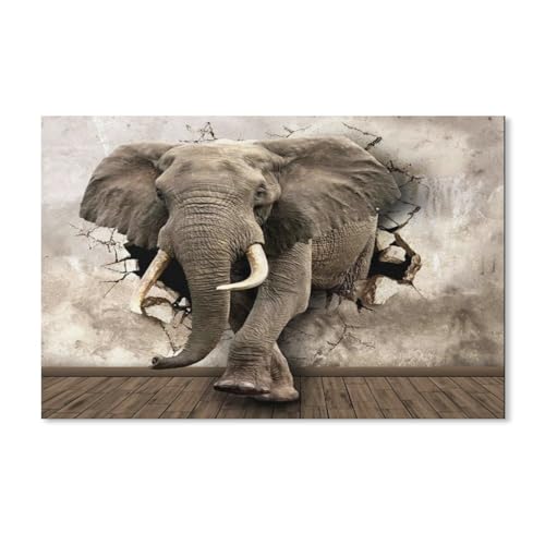 Elefant，Puzzles 1000 Teile für Erwachsene, Klassische Puzzle Jungen Mädchen Puzzle für Kinder Teenager Lernspiel Spielzeug（50x70cm）-F33 von YYHMKBYY