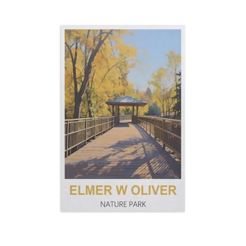 Elmer W. Oliver Nature Park，1000 Teile Puzzle Erwachsene Dekompressionsspielzeug Erwachsene Ideales Pädagogisches Puzzle Erwachsene Spiele Geschenk（75x50cm）-GH29 von YYHMKBYY