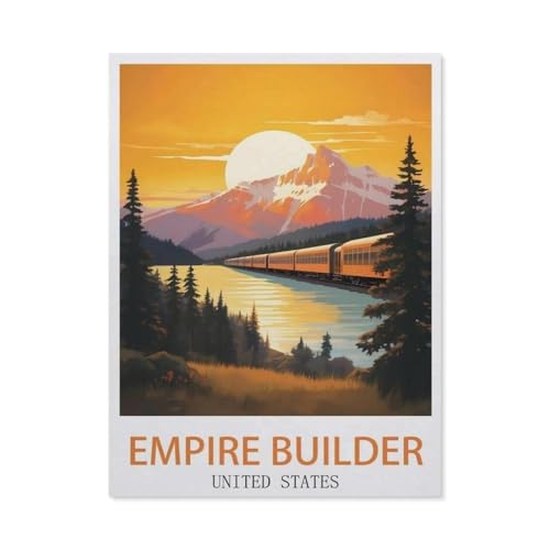 Empire Builder United States Puzzle, 1000 Teile, Holzpuzzle, geeignet für Erwachsene, Kinder, Familien, Stressabbau, Puzzle-Spiele (75 x 50 cm) -EE2 von YYHMKBYY