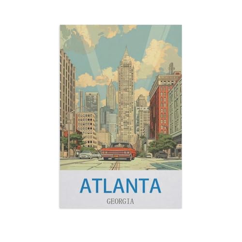 Erwachsene Kinder Puzzles 1000 Teile Puzzle，Atlanta, Georgia，einfaches Puzzle Spiel Rolle Puzzle Bildung Spielzeug Spiel Familie Dekoration（38x26cm）-GC99 von YYHMKBYY