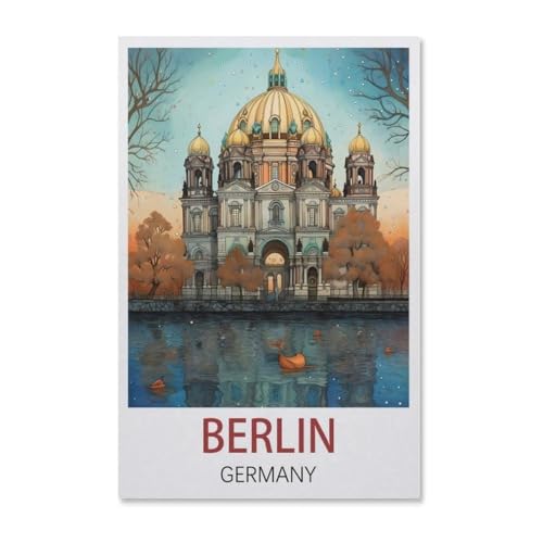 Erwachsene Kinder Puzzles 1000 Teile Puzzle，Berlin Deutschland，einfaches Puzzle Spiel Rolle Puzzle Bildung Spielzeug Spiel Familie Dekoration（38x26cm）-AB27 von YYHMKBYY