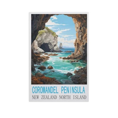 Erwachsene Kinder Puzzles 1000 Teile Puzzle，Coromandel-Halbinsel, Nordinsel Neuseeland，einfaches Puzzle Spiel Rolle Puzzle Bildung Spielzeug Spiel Familie Dekoration（50x70cm）-GJ59 von YYHMKBYY
