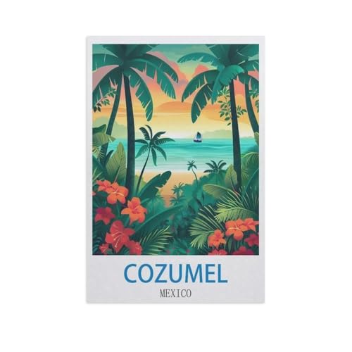 Erwachsene Kinder Puzzles 1000 Teile Puzzle，Cozumel, Mexiko，einfaches Puzzle Spiel Rolle Puzzle Bildung Spielzeug Spiel Familie Dekoration（38x26cm）-GC23 von YYHMKBYY