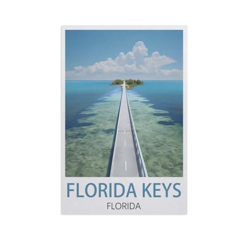 Erwachsene Kinder Puzzles 1000 Teile Puzzle，Florida Keys, Florida，einfaches Puzzle Spiel Rolle Puzzle Bildung Spielzeug Spiel Familie Dekoration（75x50cm）-AN63 von YYHMKBYY