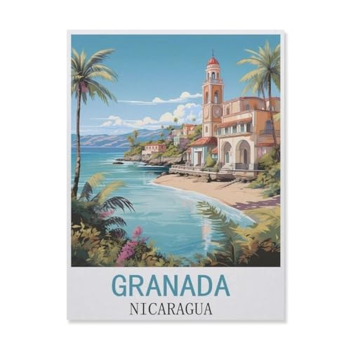 Erwachsene Kinder Puzzles 1000 Teile Puzzle，Granada, Nicaragua，einfaches Puzzle Spiel Rolle Puzzle Bildung Spielzeug Spiel Familie Dekoration（38x26cm）-FL38 von YYHMKBYY