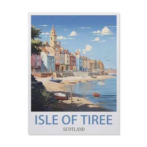 Erwachsene Kinder Puzzles 1000 Teile Puzzle，Isle of Tiree Schottland，einfaches Puzzle Spiel Rolle Puzzle Bildung Spielzeug Spiel Familie Dekoration（75x50cm）-FJ19 von YYHMKBYY