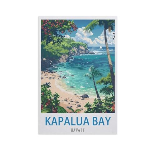 Erwachsene Kinder Puzzles 1000 Teile Puzzle，Kapalua Bay, Hawaii，einfaches Puzzle Spiel Rolle Puzzle Bildung Spielzeug Spiel Familie Dekoration（38x26cm）-GC96 von YYHMKBYY