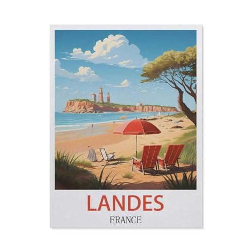 Erwachsene Kinder Puzzles 1000 Teile Puzzle，Landes Frankreich，einfaches Puzzle Spiel Rolle Puzzle Bildung Spielzeug Spiel Familie Dekoration（75x50cm）-AC73 von YYHMKBYY