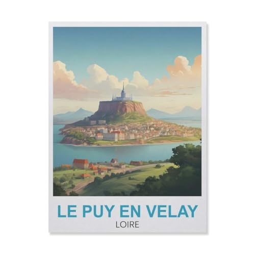 Erwachsene Kinder Puzzles 1000 Teile Puzzle，Le PUY En Velay Loire，einfaches Puzzle Spiel Rolle Puzzle Bildung Spielzeug Spiel Familie Dekoration（50x70cm）-GN24 von YYHMKBYY