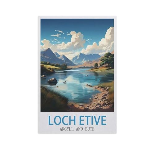 Erwachsene Kinder Puzzles 1000 Teile Puzzle，Loch Etive Argyll and Bute，einfaches Puzzle Spiel Rolle Puzzle Bildung Spielzeug Spiel Familie Dekoration（38x26cm）-GK32 von YYHMKBYY