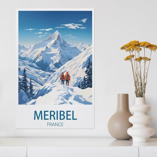 Erwachsene Kinder Puzzles 1000 Teile Puzzle，Meribel Frankreich，einfaches Puzzle Spiel Rolle Puzzle Bildung Spielzeug Spiel Familie Dekoration（75x50cm）-Y31 von YYHMKBYY