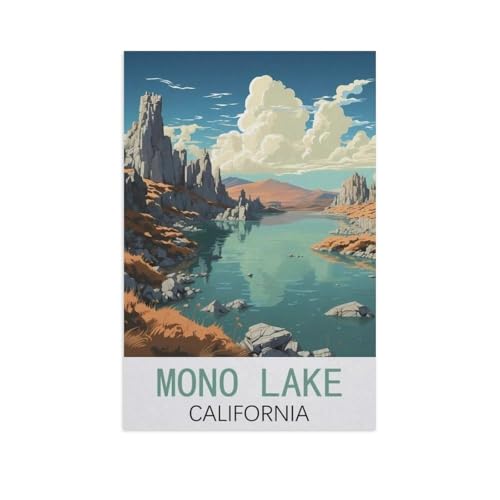 Erwachsene Kinder Puzzles 1000 Teile Puzzle，Mono Lake, Kalifornien，einfaches Puzzle Spiel Rolle Puzzle Bildung Spielzeug Spiel Familie Dekoration（75x50cm）-FO30 von YYHMKBYY
