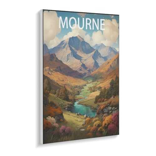 Erwachsene Kinder Puzzles 1000 Teile Puzzle，Mourne Mountains Irland，einfaches Puzzle Spiel Rolle Puzzle Bildung Spielzeug Spiel Familie Dekoration（75x50cm）-W12 von YYHMKBYY