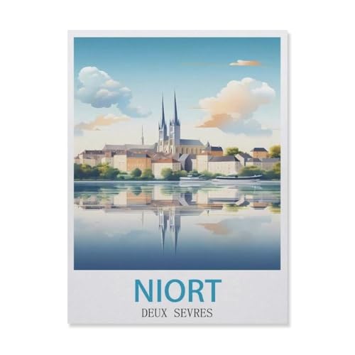 Erwachsene Kinder Puzzles 1000 Teile Puzzle，Niort Deux Sevres，einfaches Puzzle Spiel Rolle Puzzle Bildung Spielzeug Spiel Familie Dekoration（50x70cm）-GL78 von YYHMKBYY