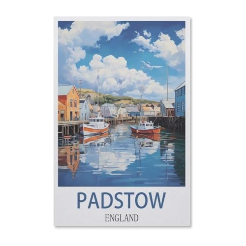 Erwachsene Kinder Puzzles 1000 Teile Puzzle，Padstow, England，einfaches Puzzle Spiel Rolle Puzzle Bildung Spielzeug Spiel Familie Dekoration（50x70cm）-AA54 von YYHMKBYY