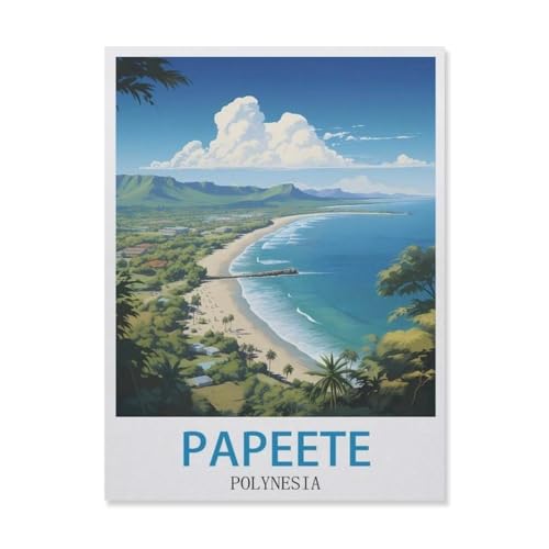 Erwachsene Kinder Puzzles 1000 Teile Puzzle，Papeete Polynesien，einfaches Puzzle Spiel Rolle Puzzle Bildung Spielzeug Spiel Familie Dekoration（38x26cm）-GM51 von YYHMKBYY